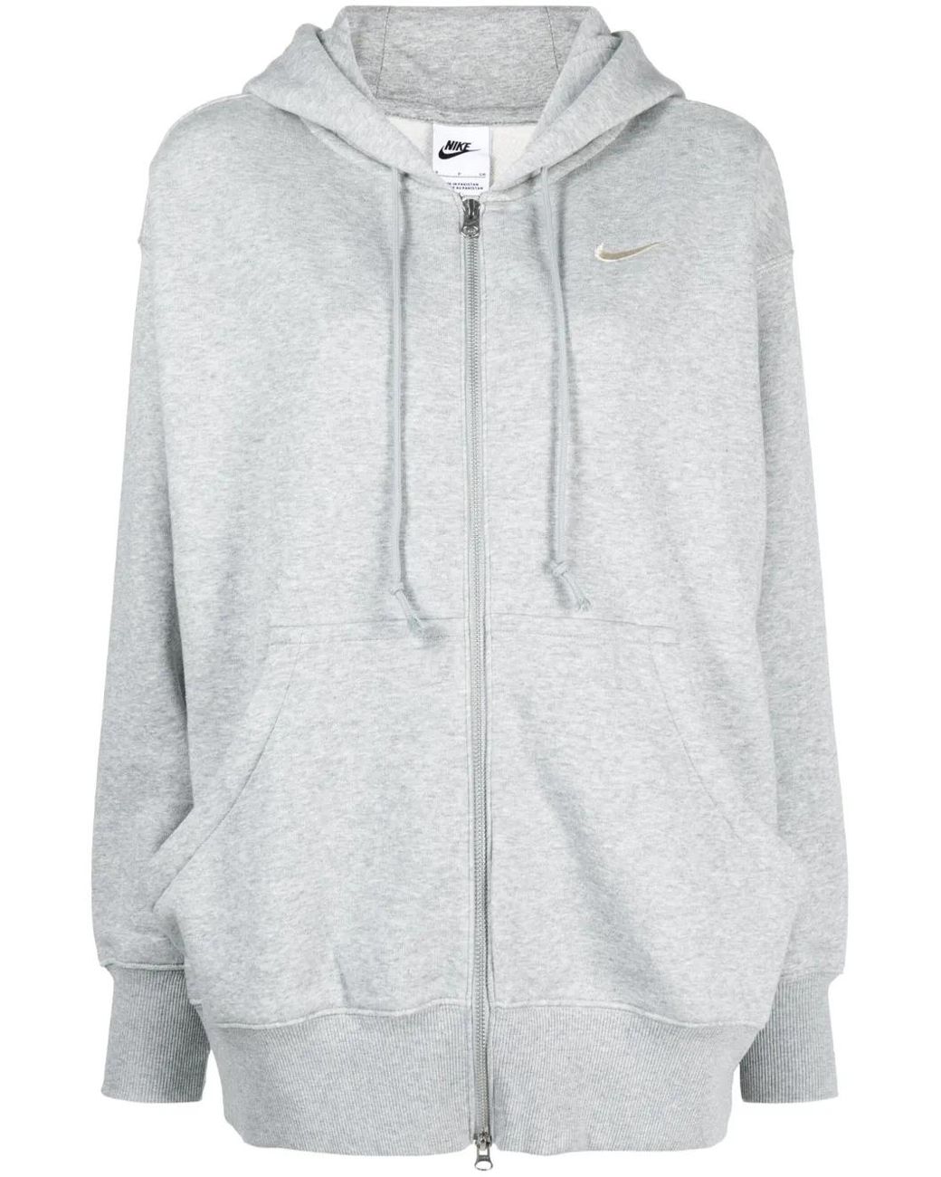 Nike Blue Phoenix Logo-Embroidered Zip-Up Hoodie