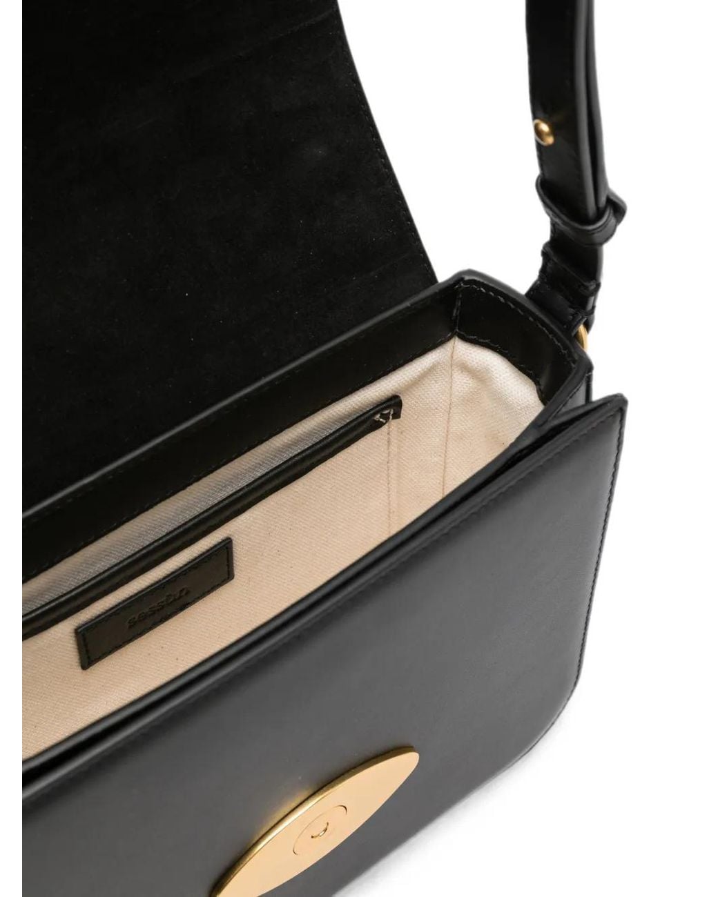 Sessun White Tone Hardware Shoulder Bag