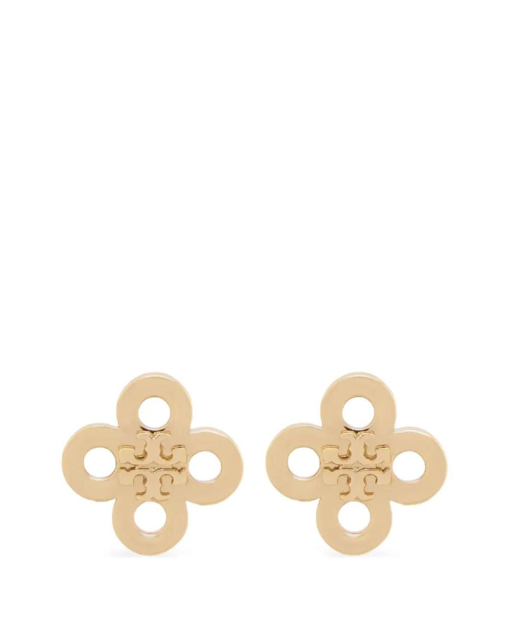Tory Burch Metallic Puces D'Oreilles Forget Me Not À Motif De Trèfle