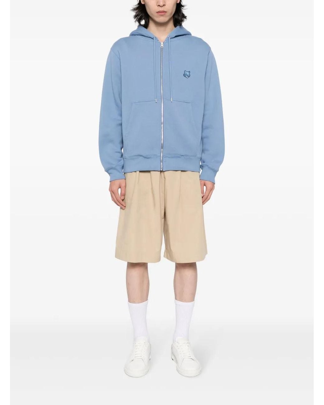 Maison Kitsuné Blue Bold Fox Cotton Jacket for men