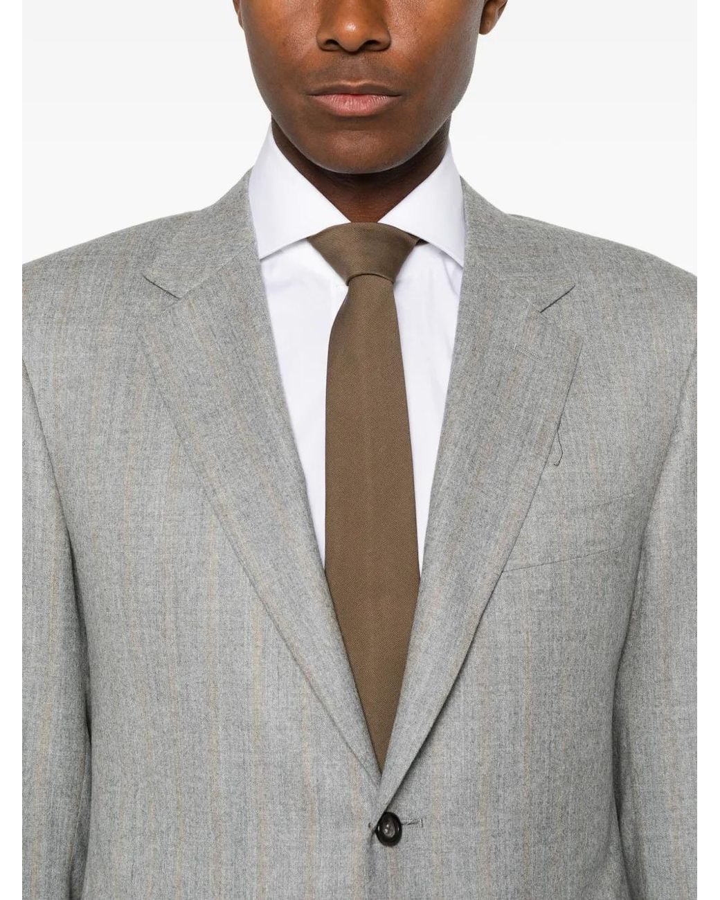Canali Gray Pinstripe Single-Breasted Suit for men