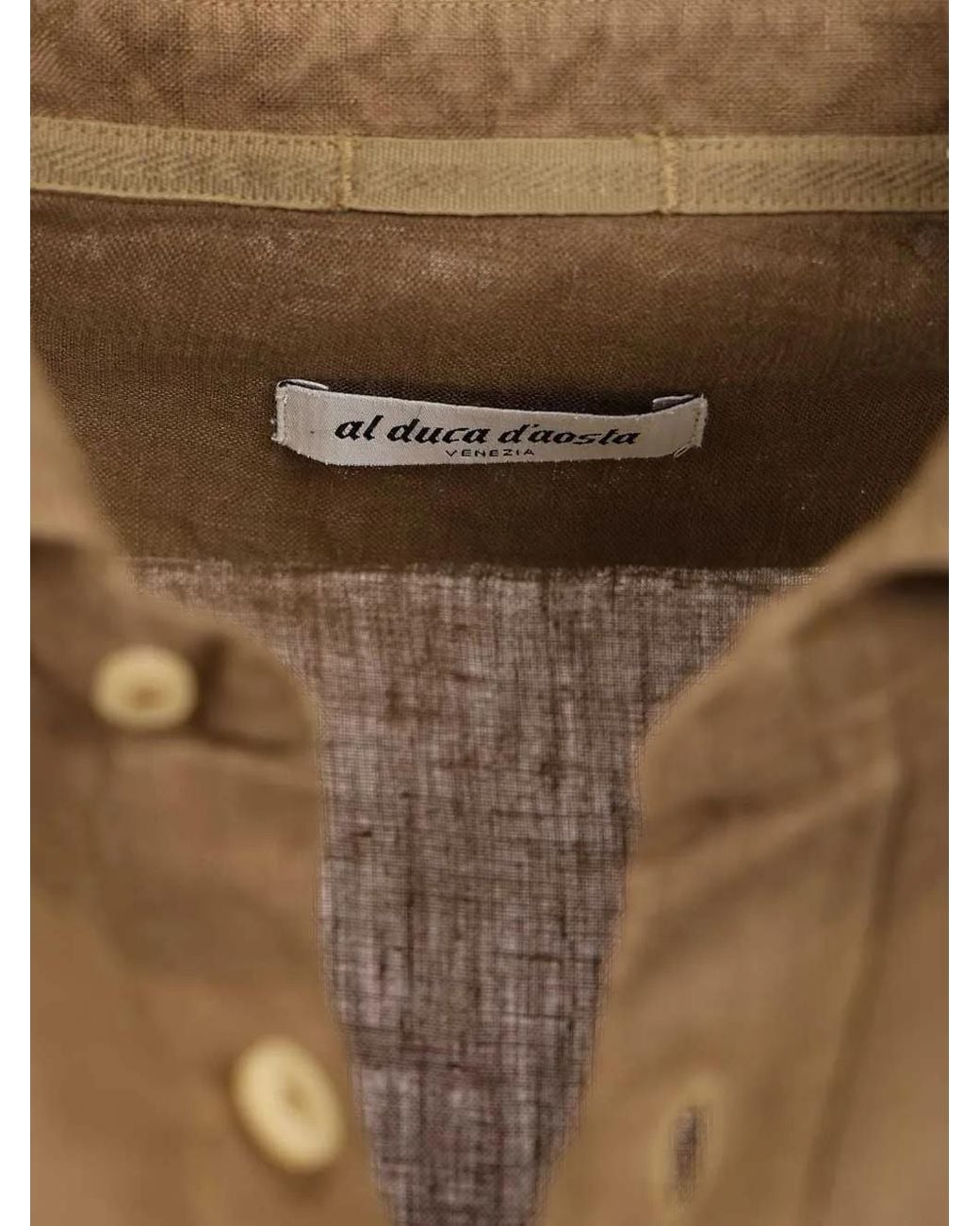 Al Duca D'aosta Natural Linen Shirt for men