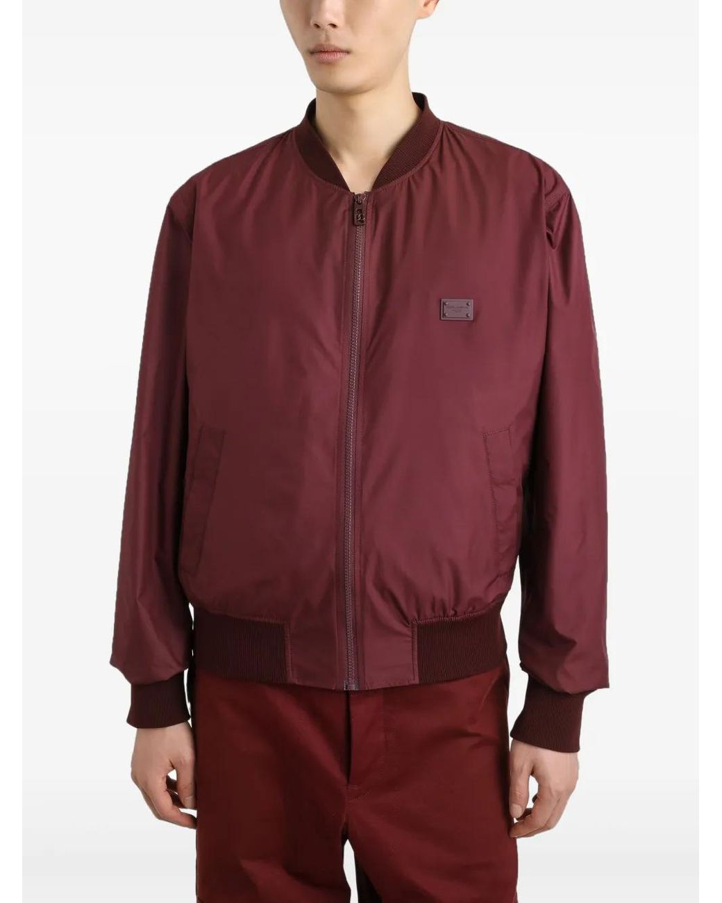 Chaqueta Bómber Con Cremallera Dolce & Gabbana de hombre de color Red