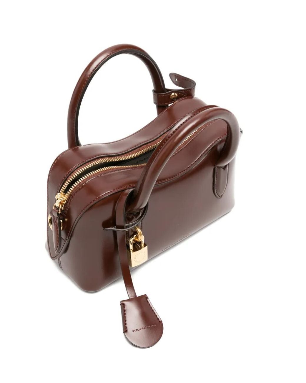 Stella McCartney Brown Small Ryder Padlock-Detail Tote Bag