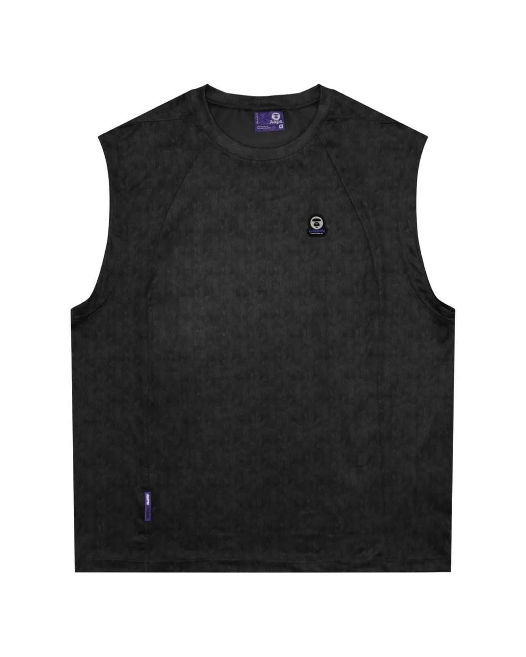 Aape By A Bathing Ape Black Tonal Stitching Vest for men