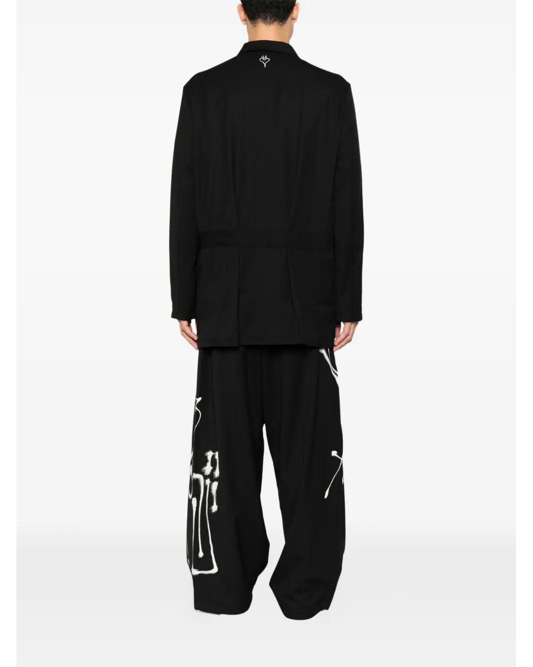 Y-3 Black Chito City Graphic Wool Blazer for men