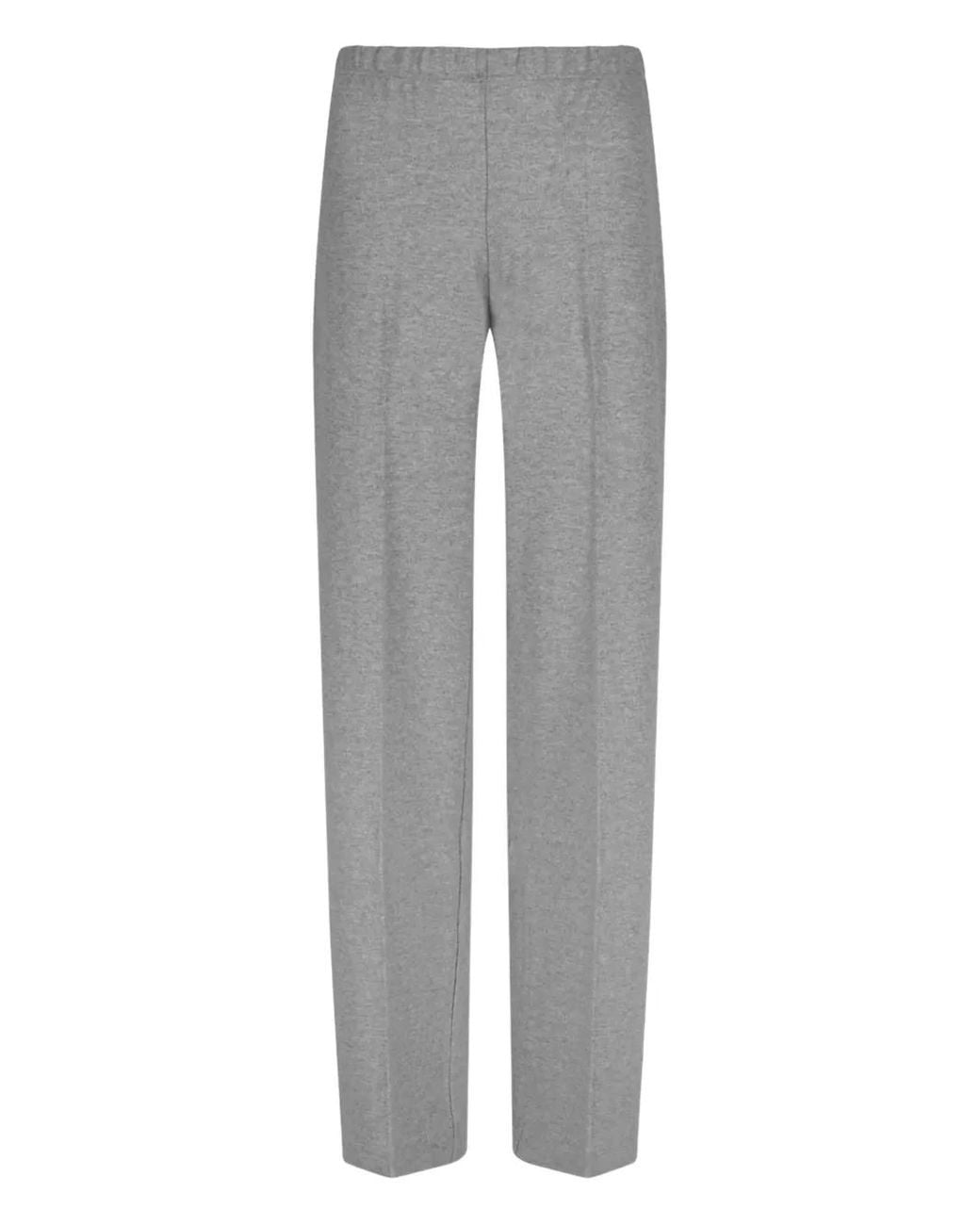 Gran Sasso Gray Mélange-Effect Trousers