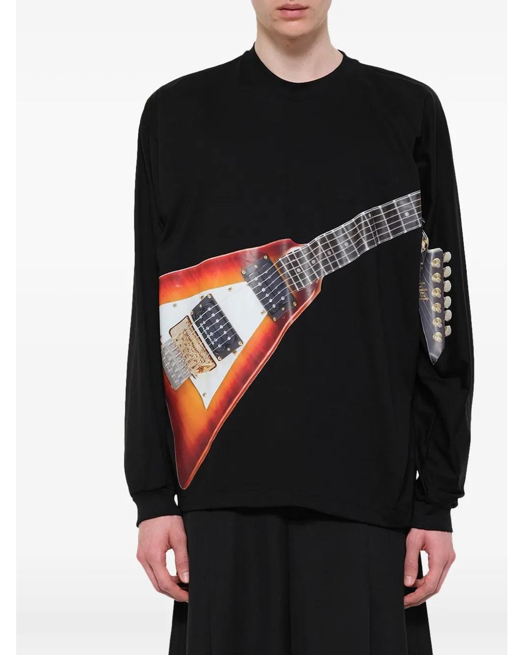 Doublet Black Guitar-Print Sweatshirt for men