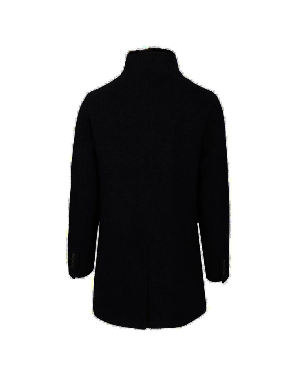 Al Duca D'aosta Black Single-Breasted Coat for men