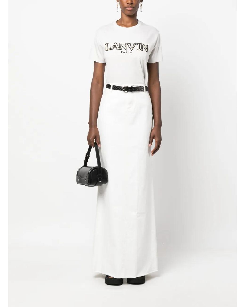 Lanvin White Curb Regular Fit Tee-Shirt
