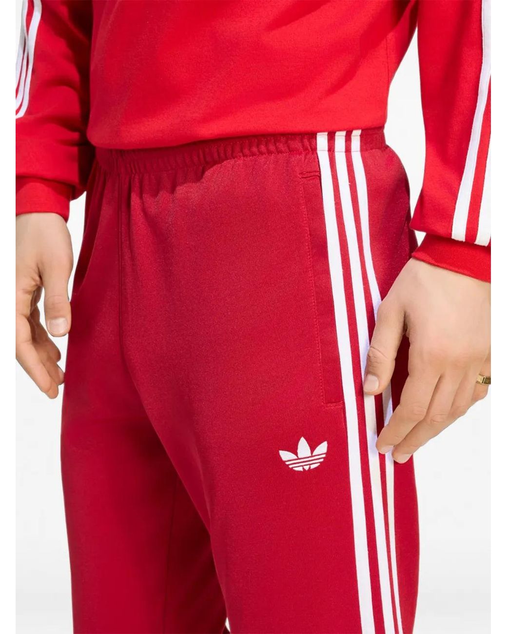 Adidas Red Sst Track Pants for men