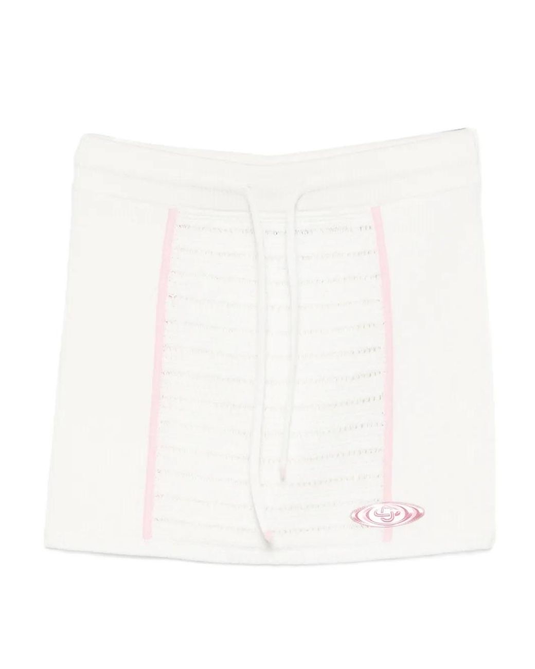 Casablanca White Drawstring Trim Skirt