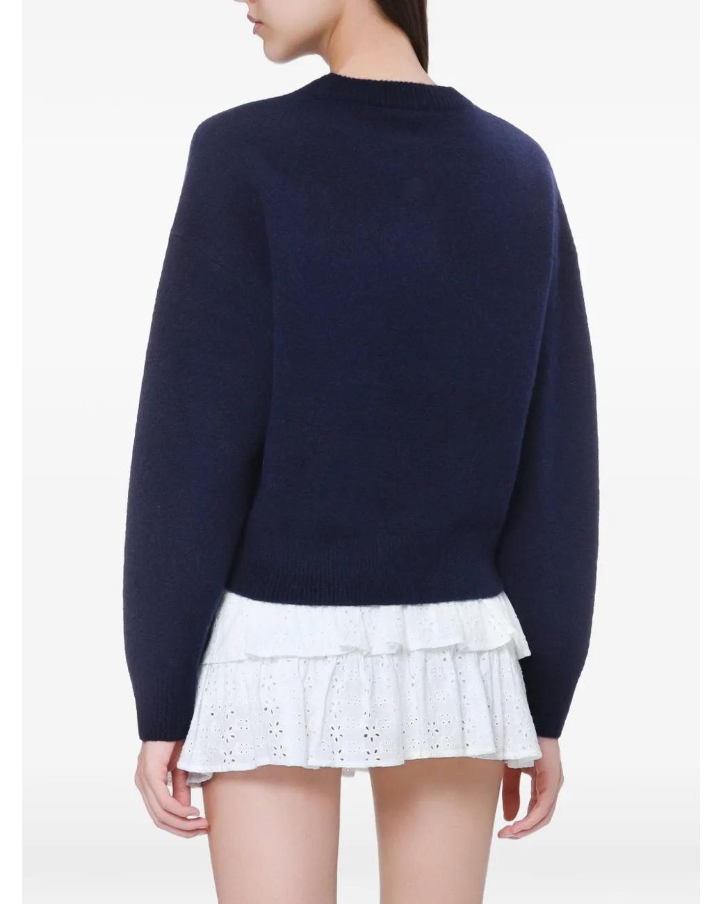 AAPE BY A BATHING AP Blue Intarsia-Knit Logo Sweater