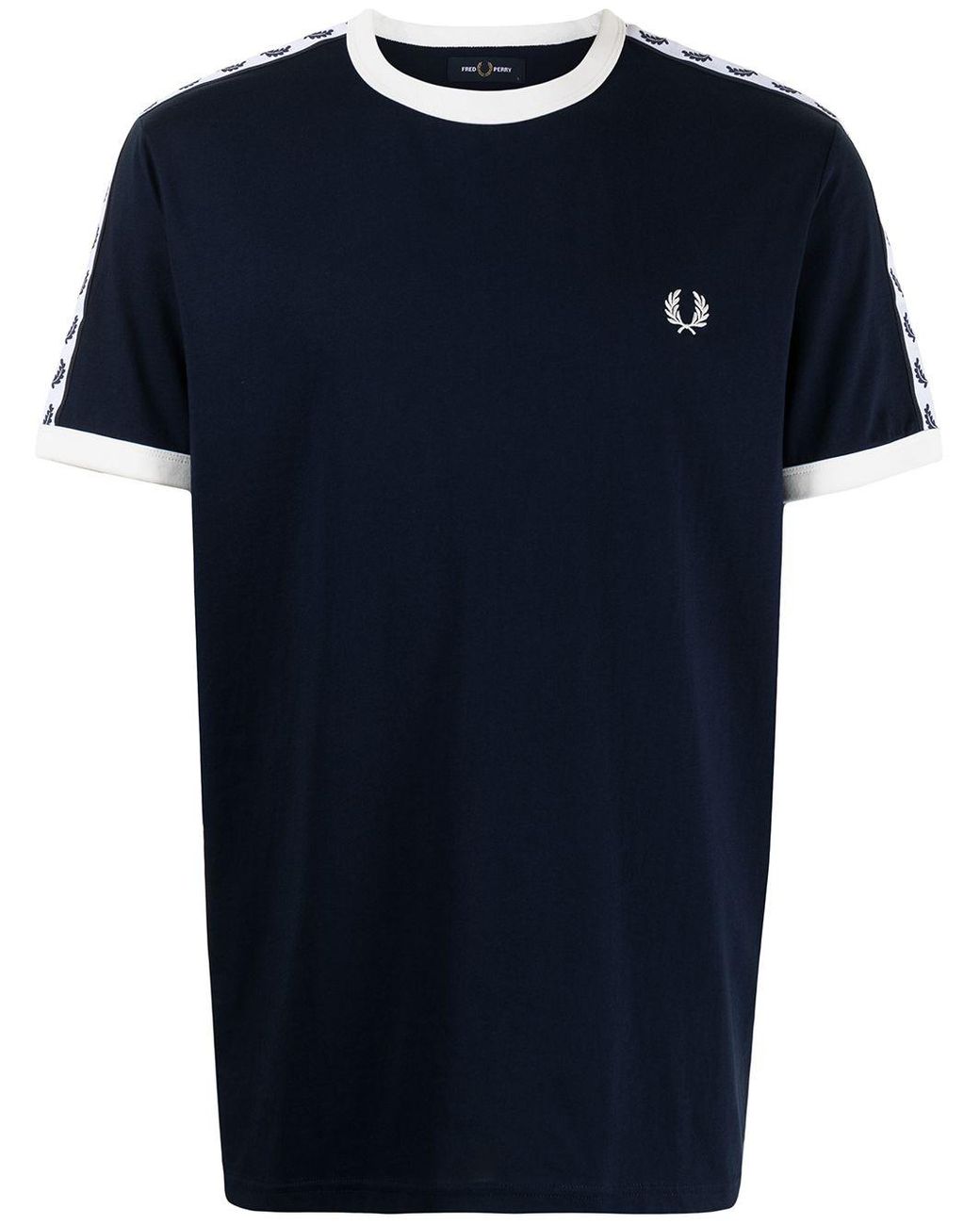 Fred Perry Cotton Taped Ringer T-shirt in Blue for Men - Lyst