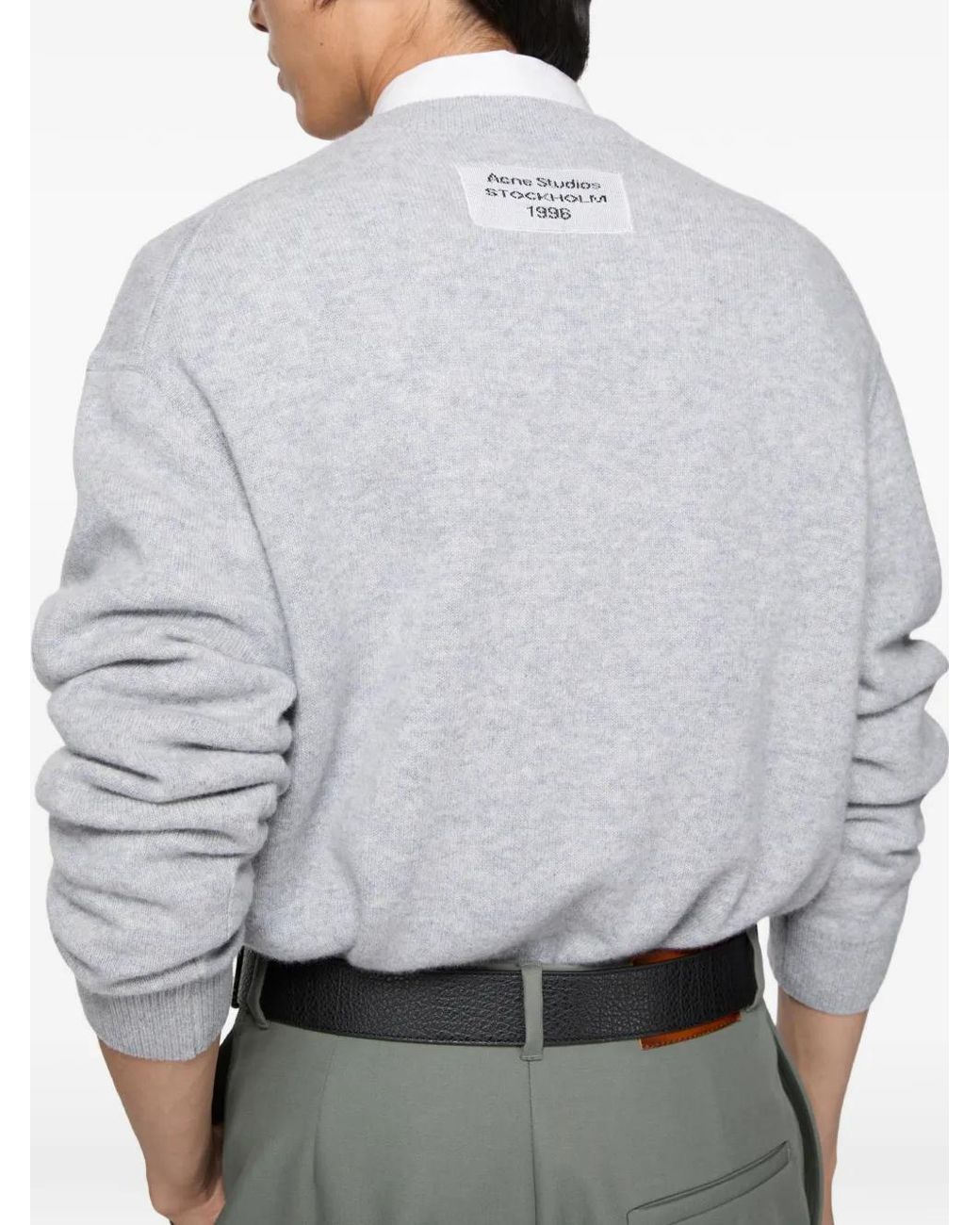 Acne Gray Cashmere Sweater for men