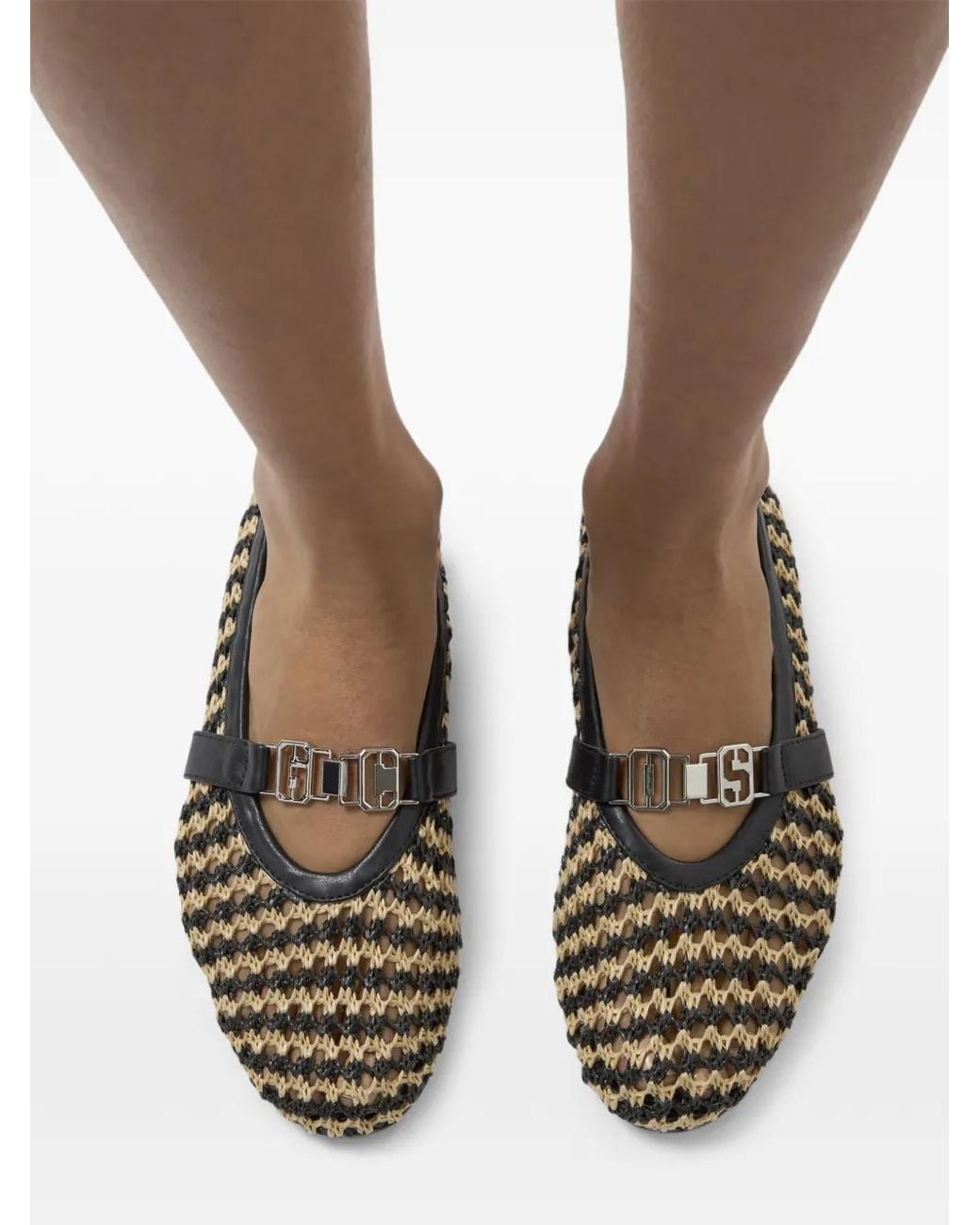 Gcds White Woven Ballet Flats