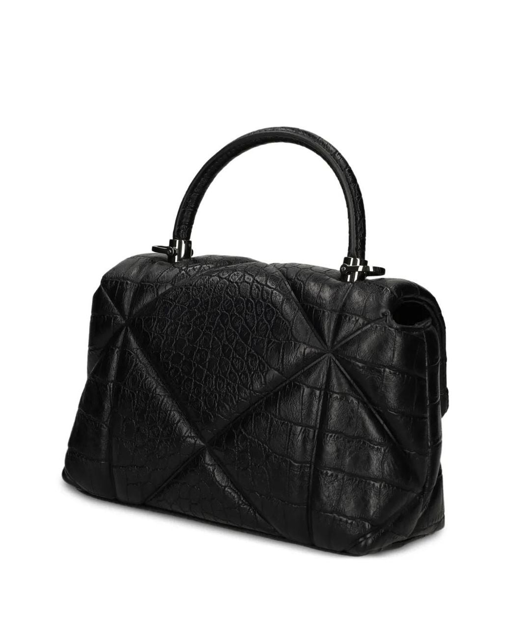 Love Moschino Black Logo-Appliqué Tote Bag
