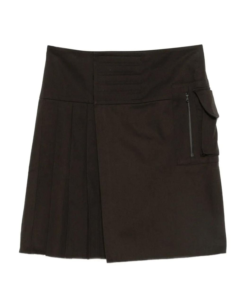 Notrainproof Black Pleat-Detail Kilt for men