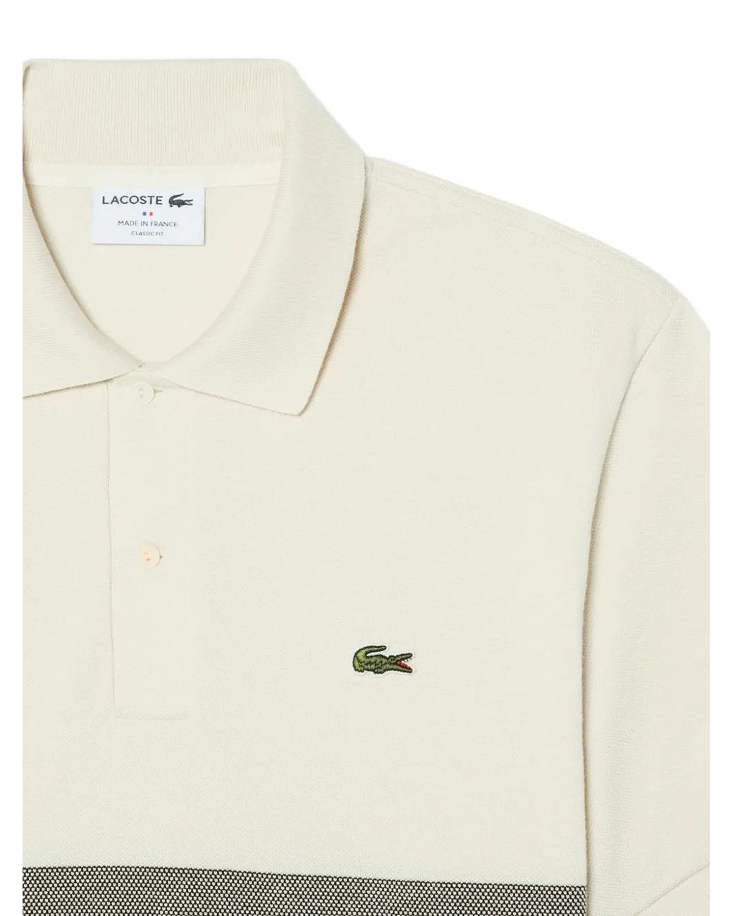 Lacoste Gestreept Poloshirt in het White voor heren