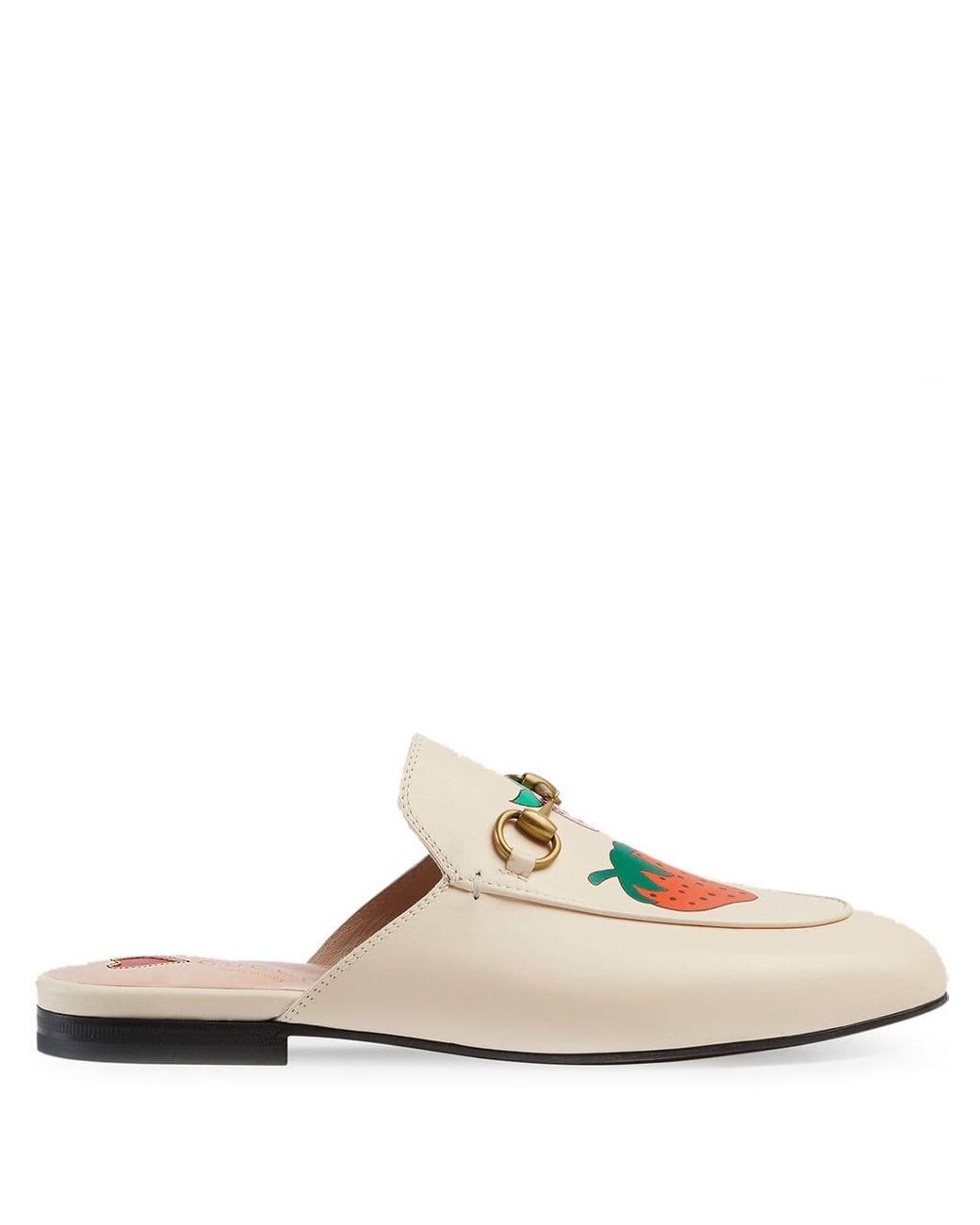 Gucci Princetown Strawberry Mules | Lyst