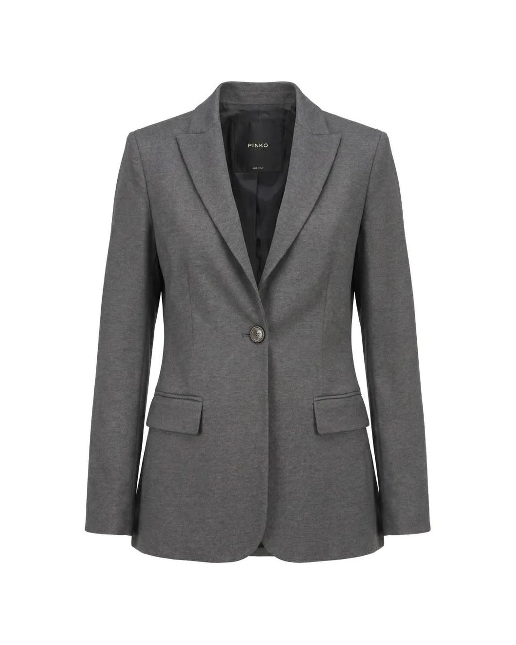 Pinko Gray Single-Breasted Blazer