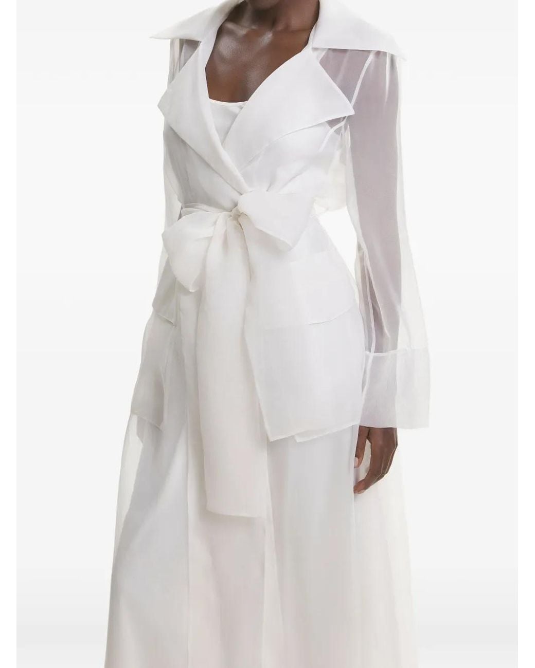 Lita Couture White Clair Belted Maxi Dress