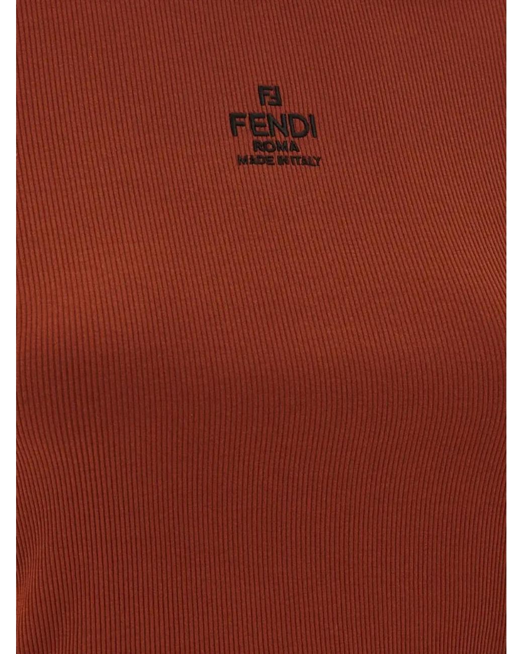 Fendi Logo-Embroidered T-Shirt