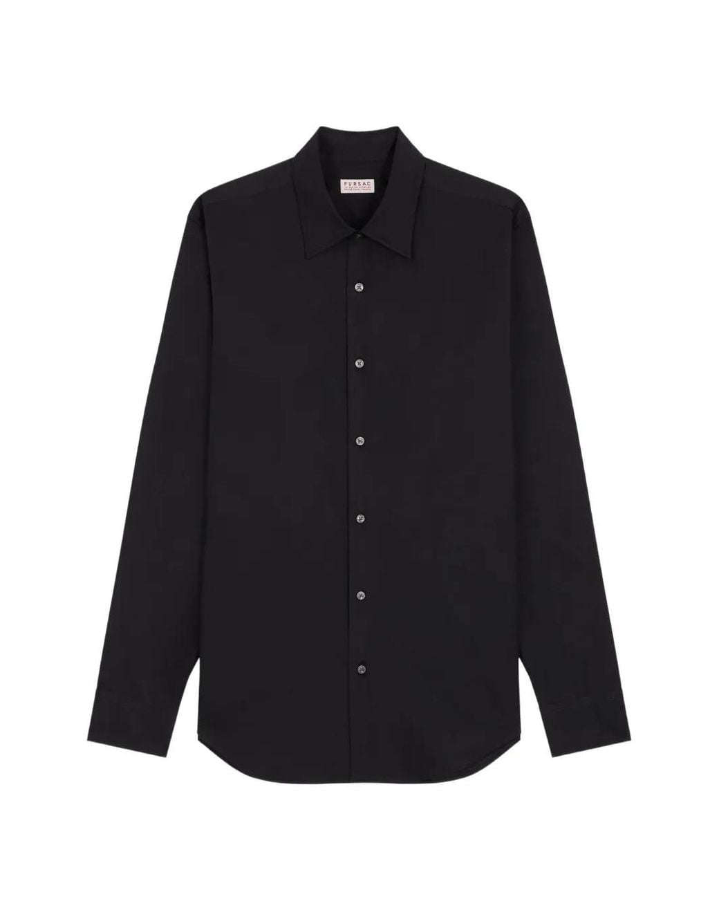 Fursac Black Adjusted-Fit Formal Shirt for men