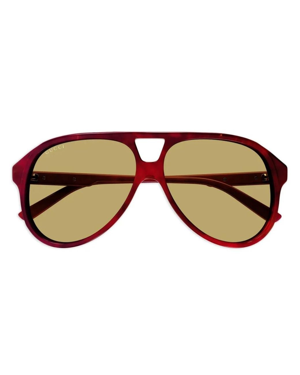 Gucci Brown Interlocking G Pilot-Frame Sunglasses for men
