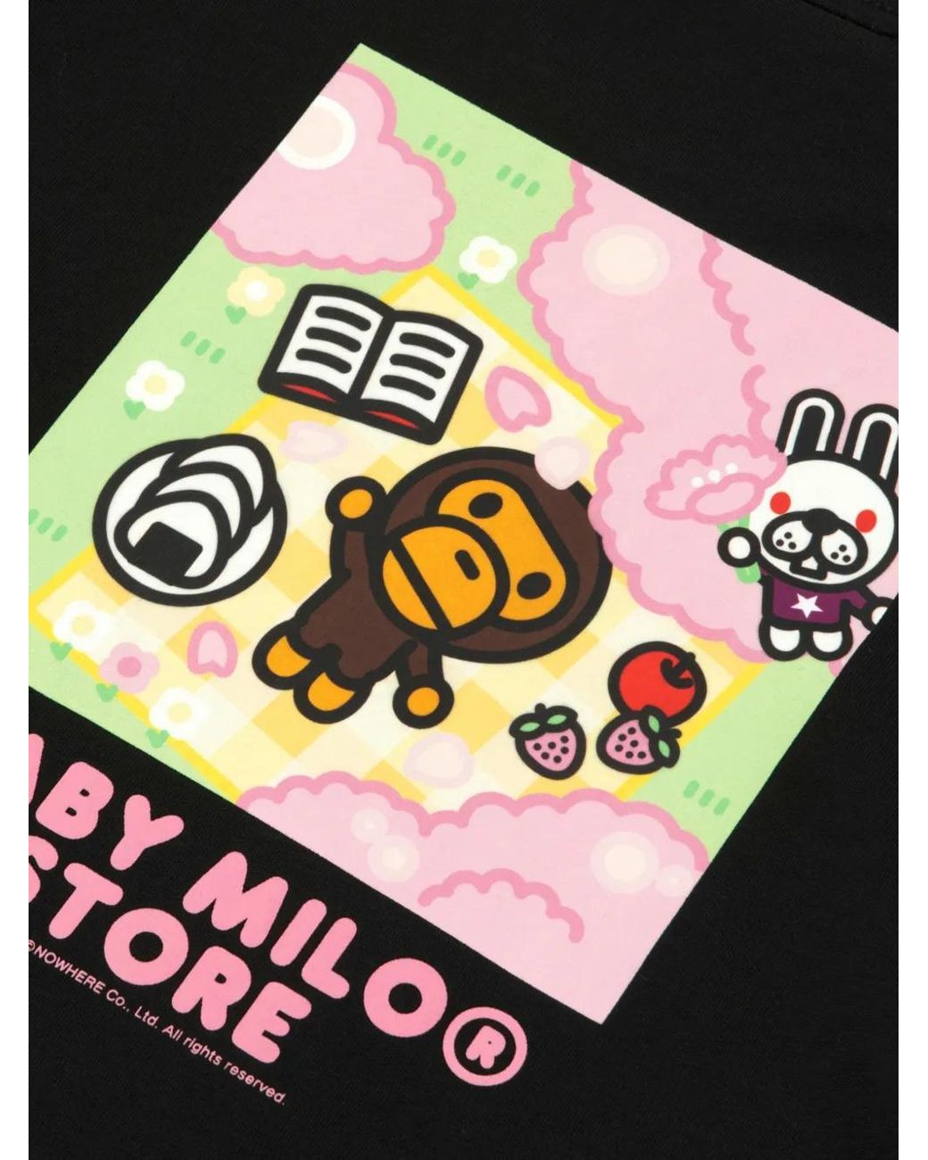 *BABY MILO® STORE BY *A BATHING APE® Black Embroidered T-Shirt