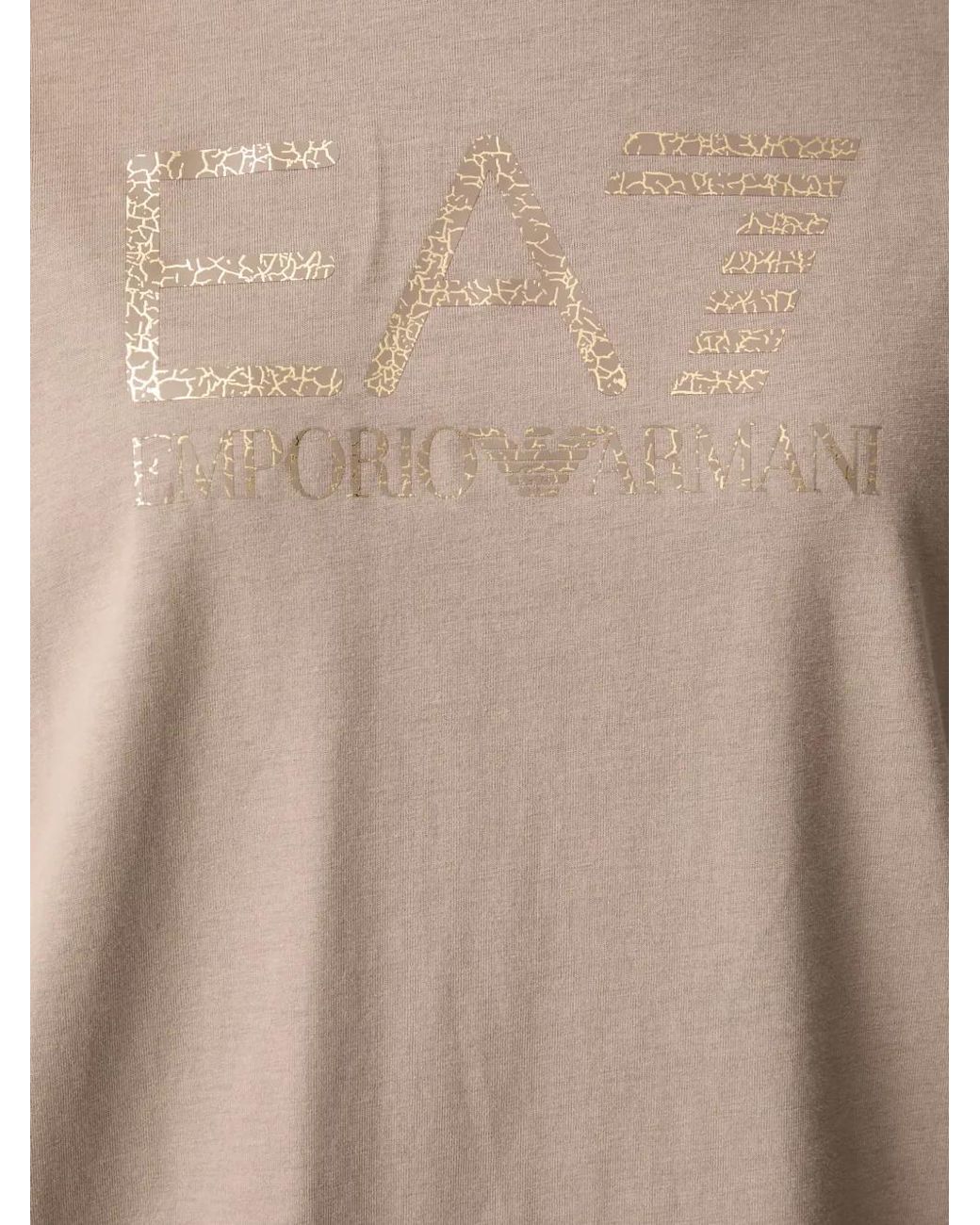 EA7 Natural Logo-Print Short-Sleeved T-Shirt