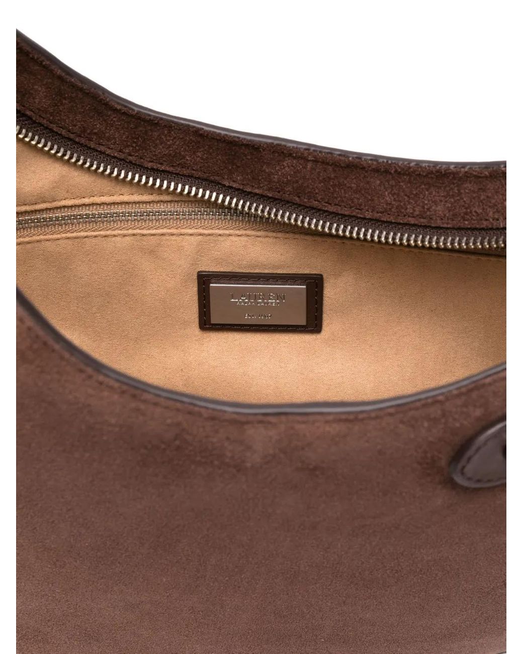 Ralph Lauren Brown "Tasha" Large Shoulder Bag