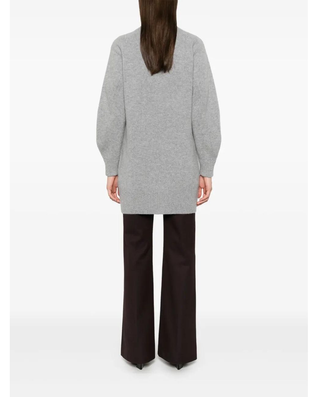 Vince Gray Open-Front Cashmere Cardigan