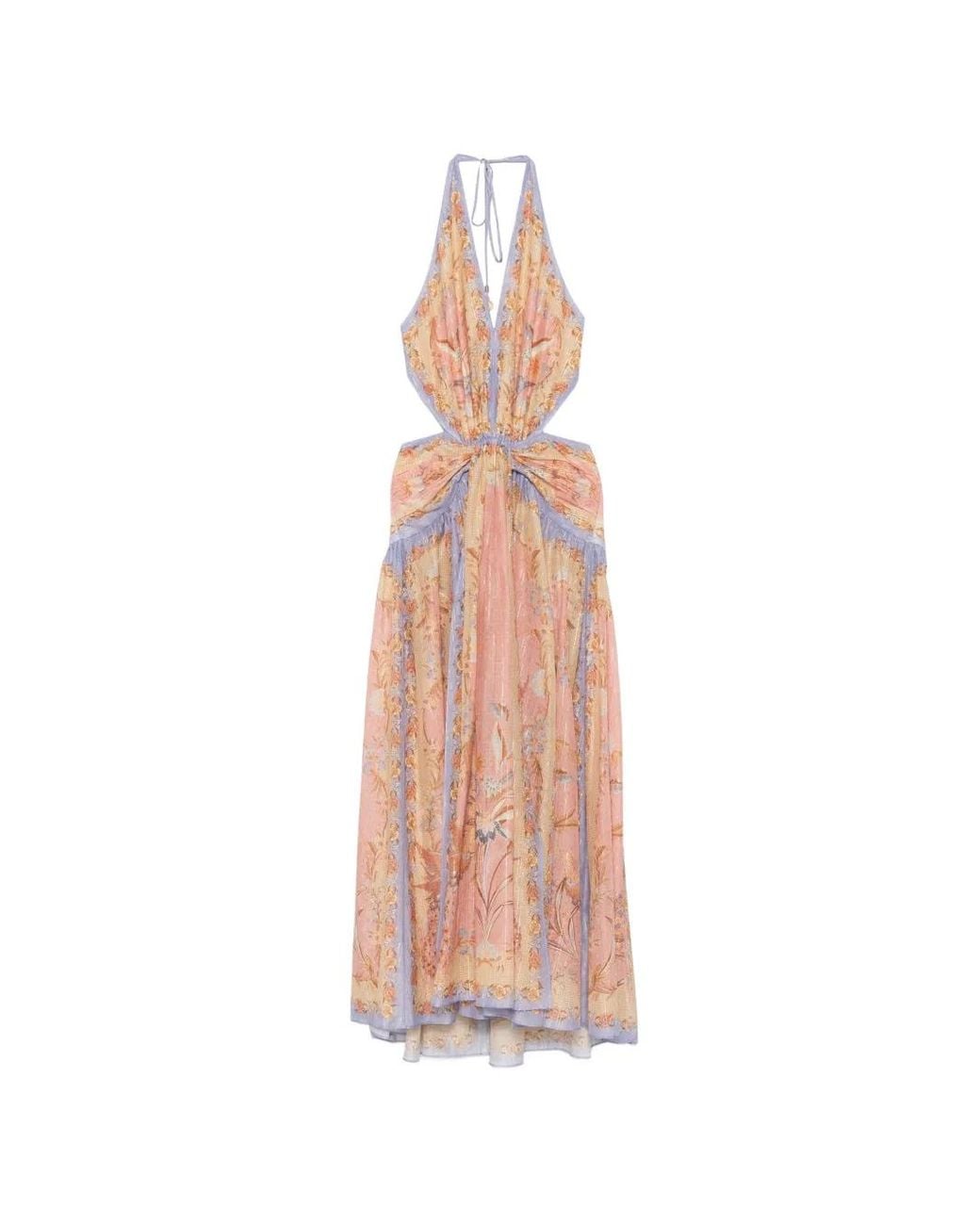 Zimmermann White Indra Plunge Halter Maxi Dress
