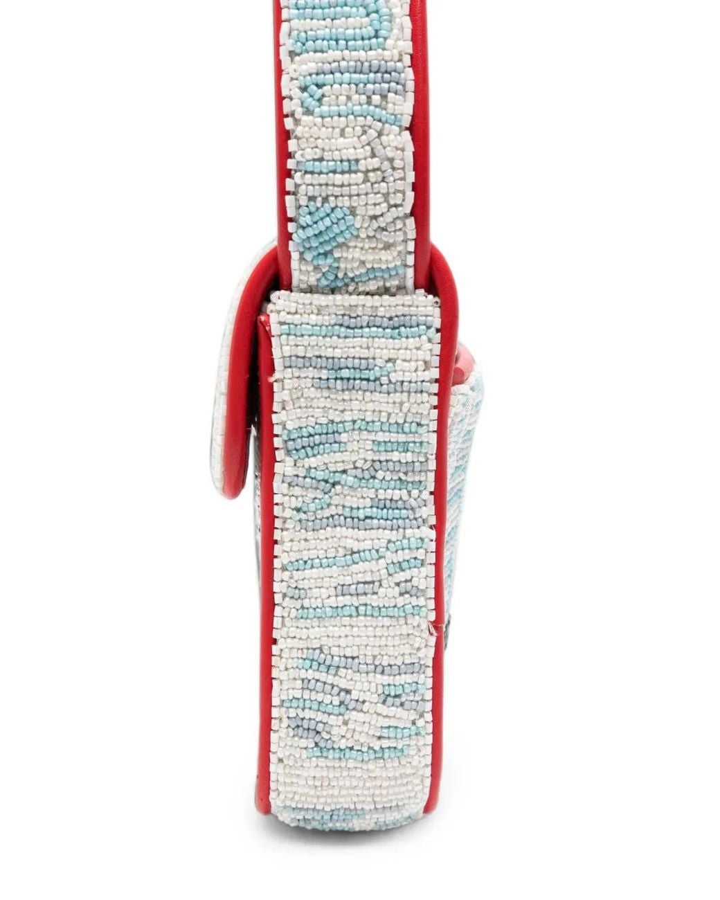 Staud White Tommy Bead-Embellished Shoulder Bag
