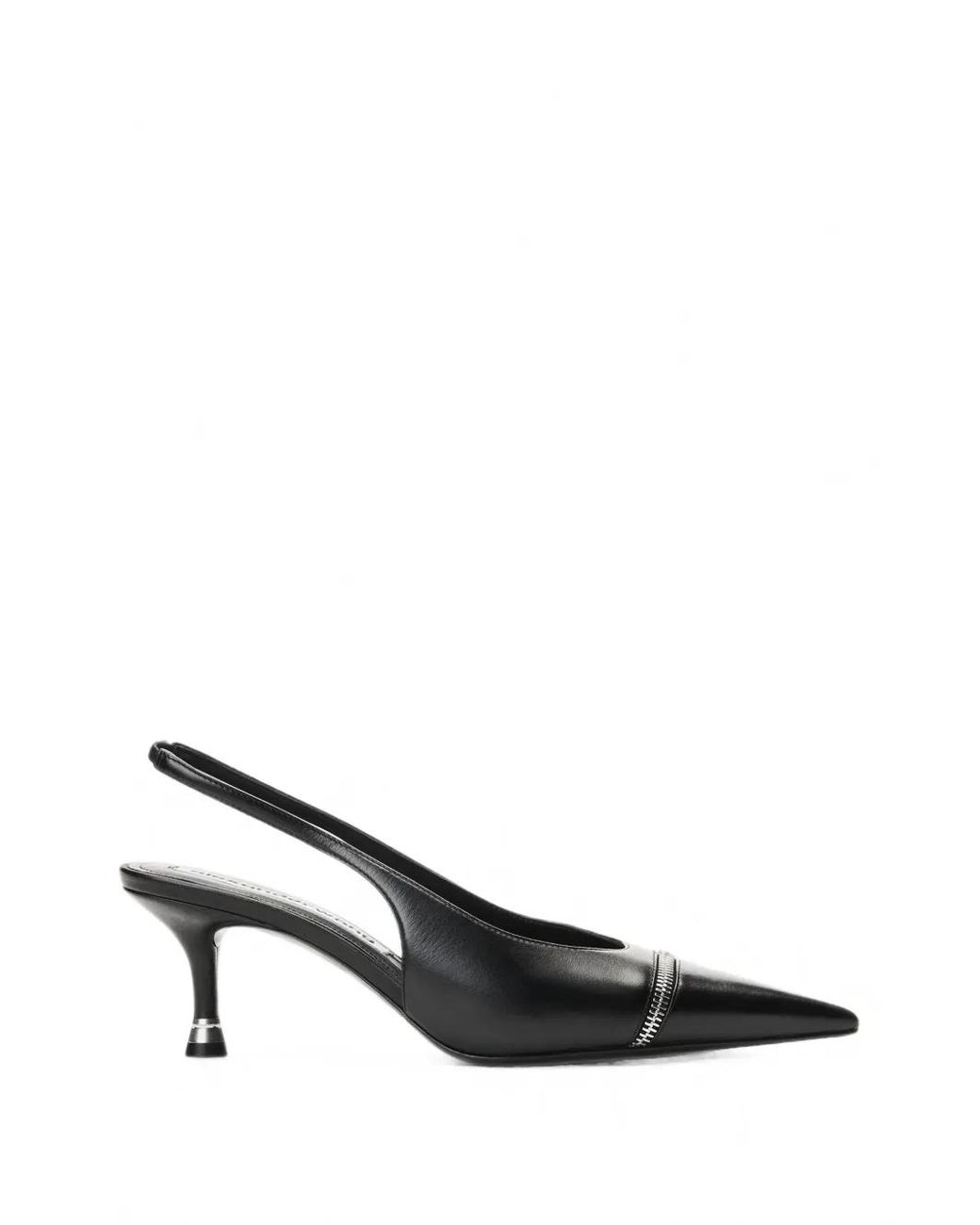 Alexander Wang Black Slasher-Zip Slingback Pumps