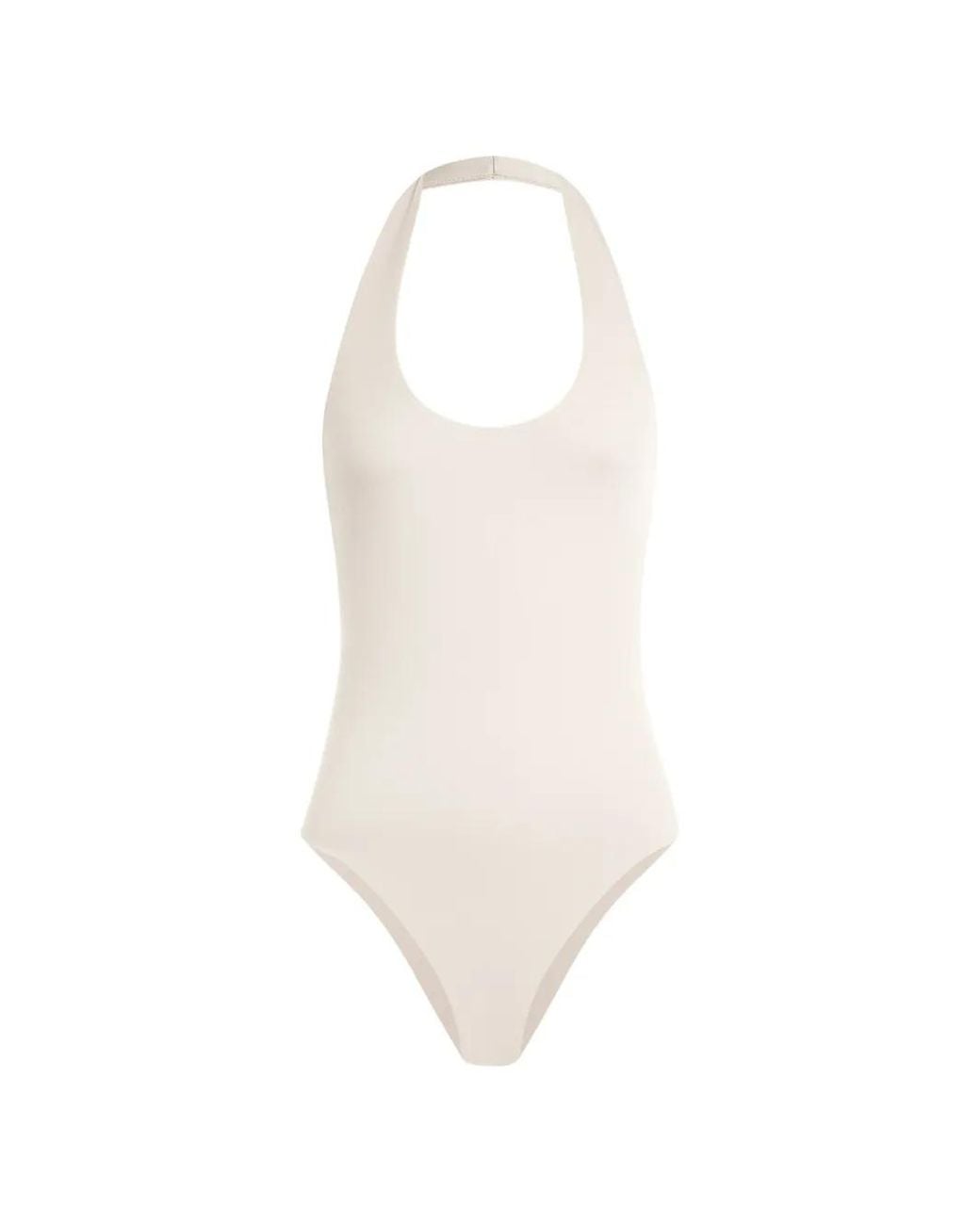 12 STOREEZ White Naomi Halterneck Bodysuit