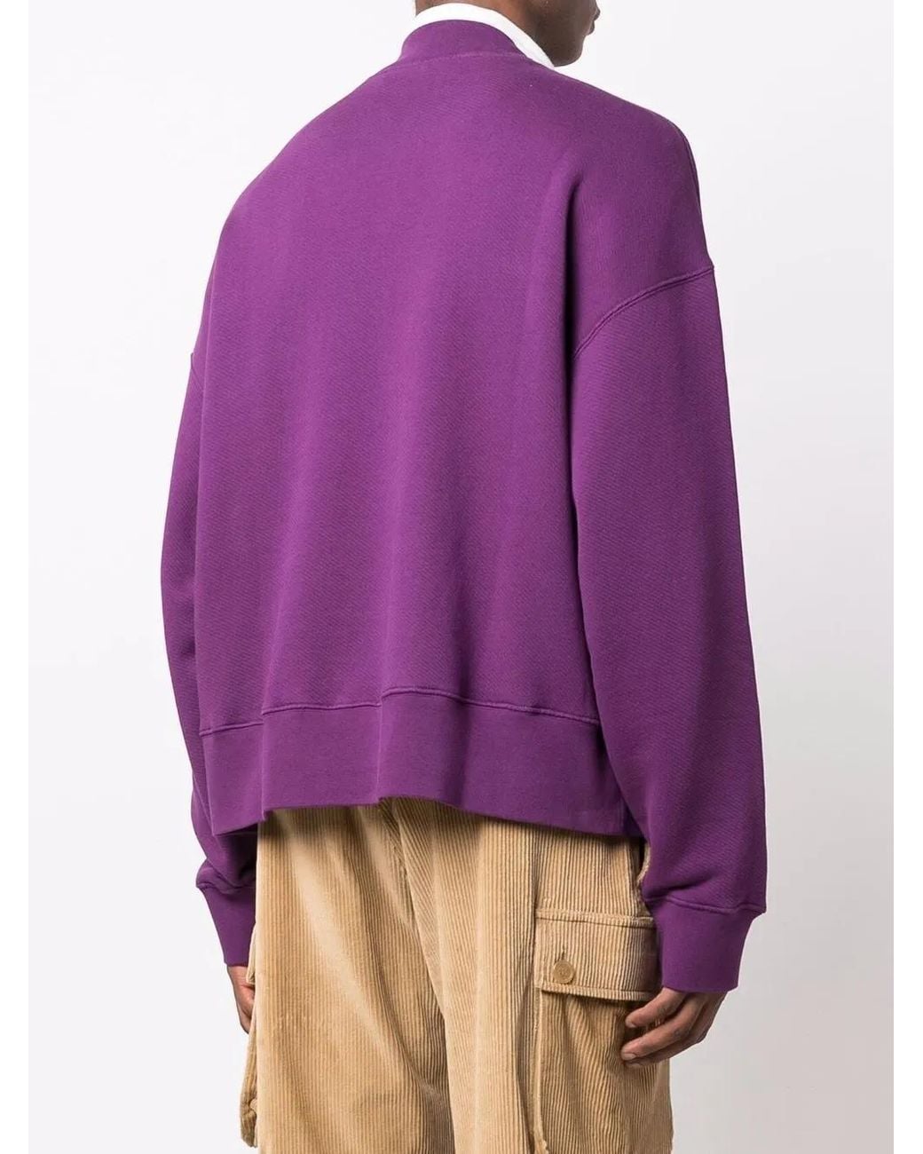 Palm Angels Purple Location Unknown Crew Neck Sweatshirt for men