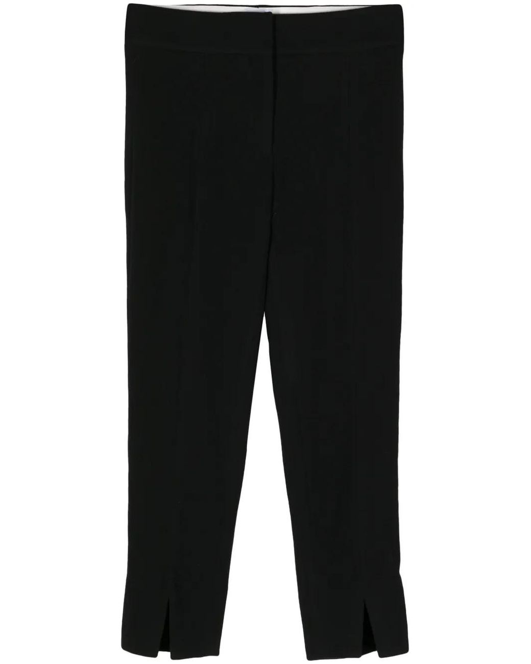 Patou Black Wool Tapered Trousers