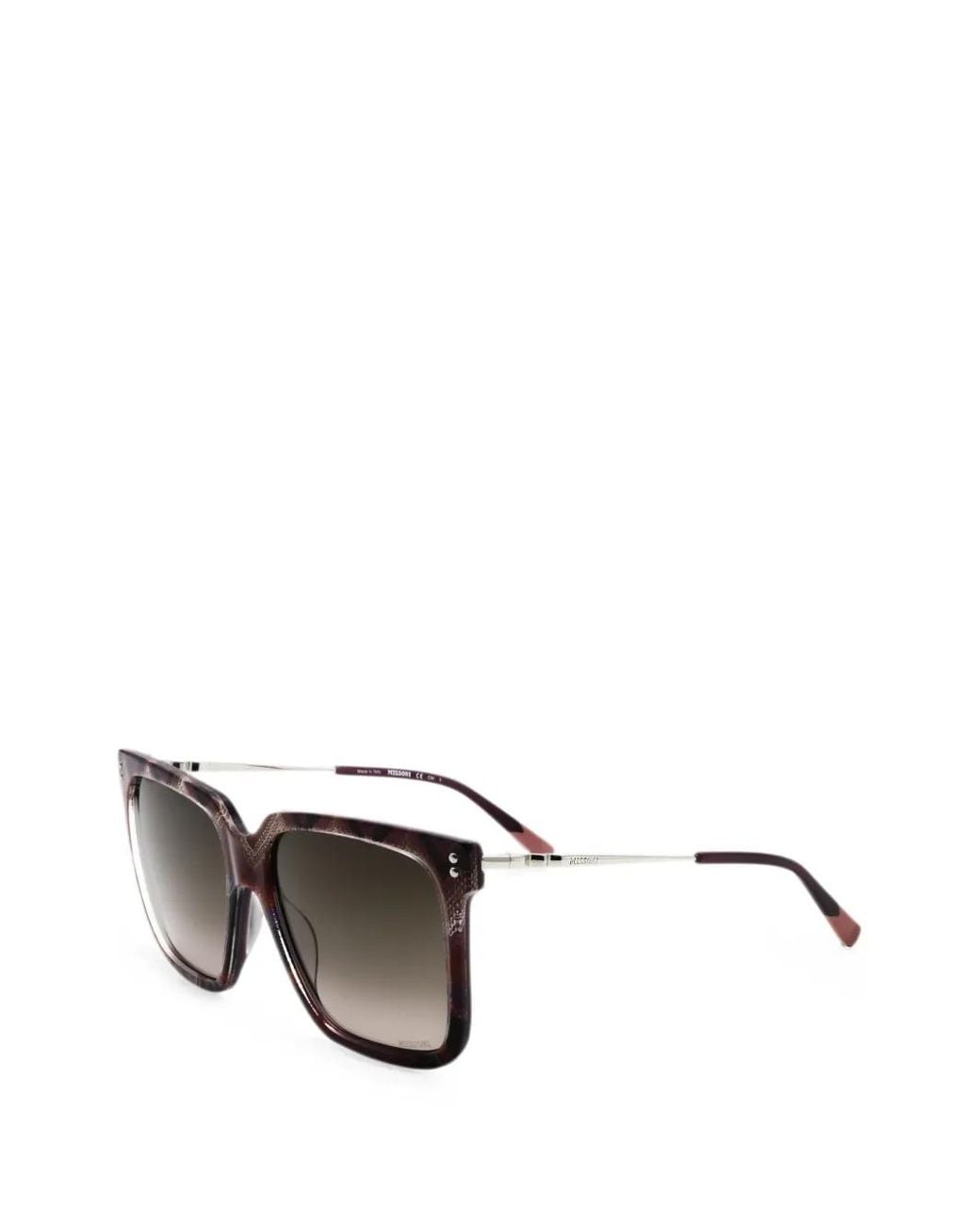 Missoni Metallic Lunettes De Soleil À Motif 57 Mm Rose
