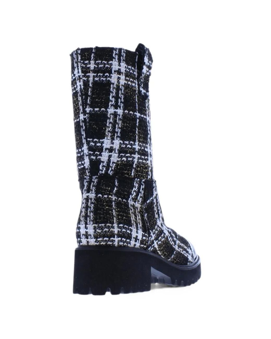 Toral Shoes Blue Check-Pattern Boots