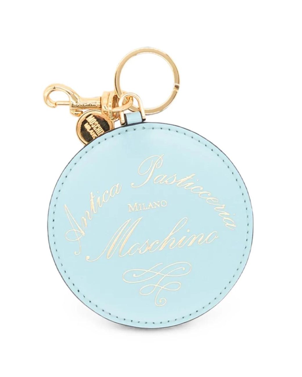 Moschino Blue Antica Pasticceria Leather Keyring