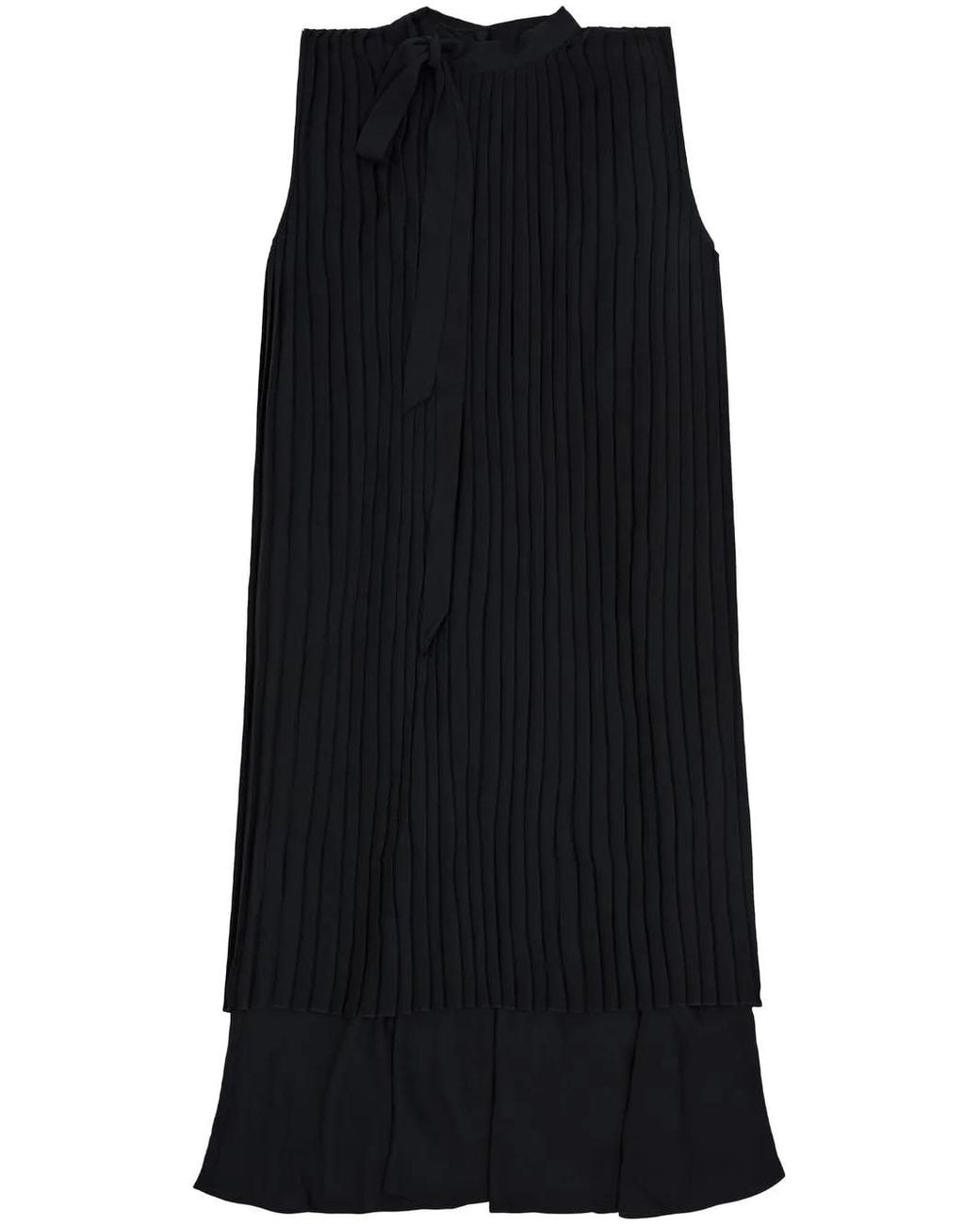 MM6 by Maison Margiela Black Layered Sleeveless Dress