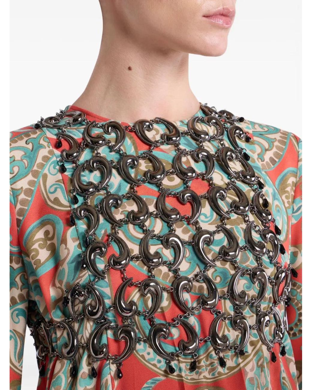 Etro Black Crop Top With See-Through