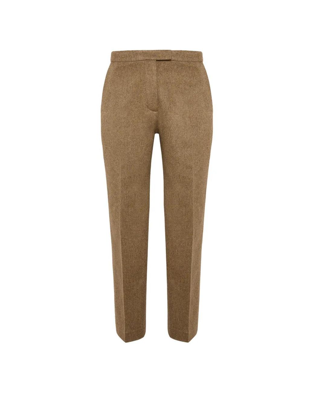 Yves Salomon Natural Tailored Cashmere Trousers