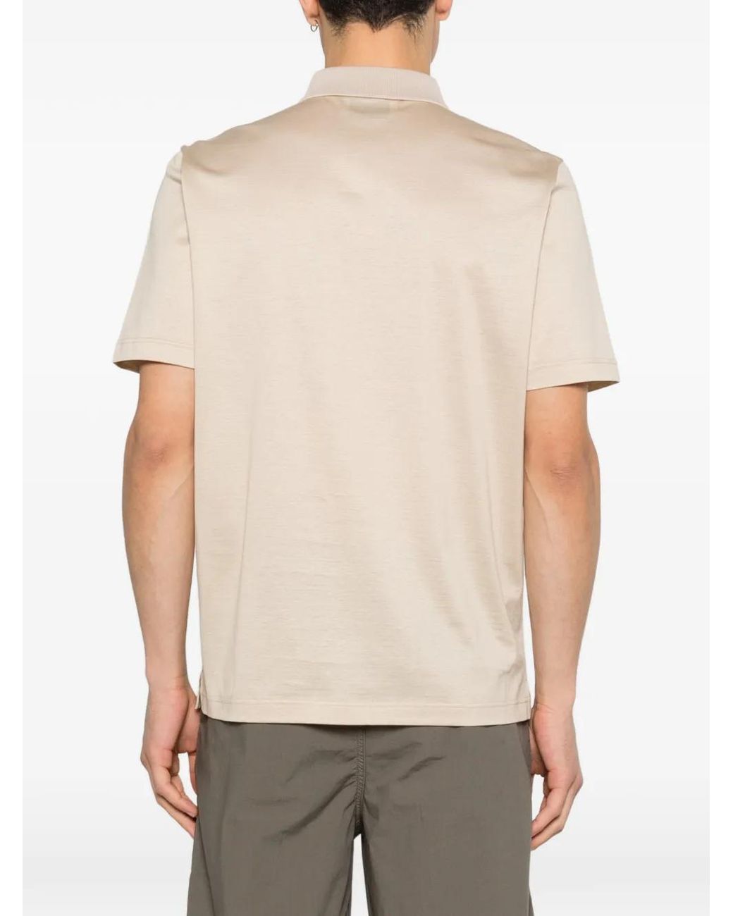 Gran Sasso Natural Zip Polo Shirt for men
