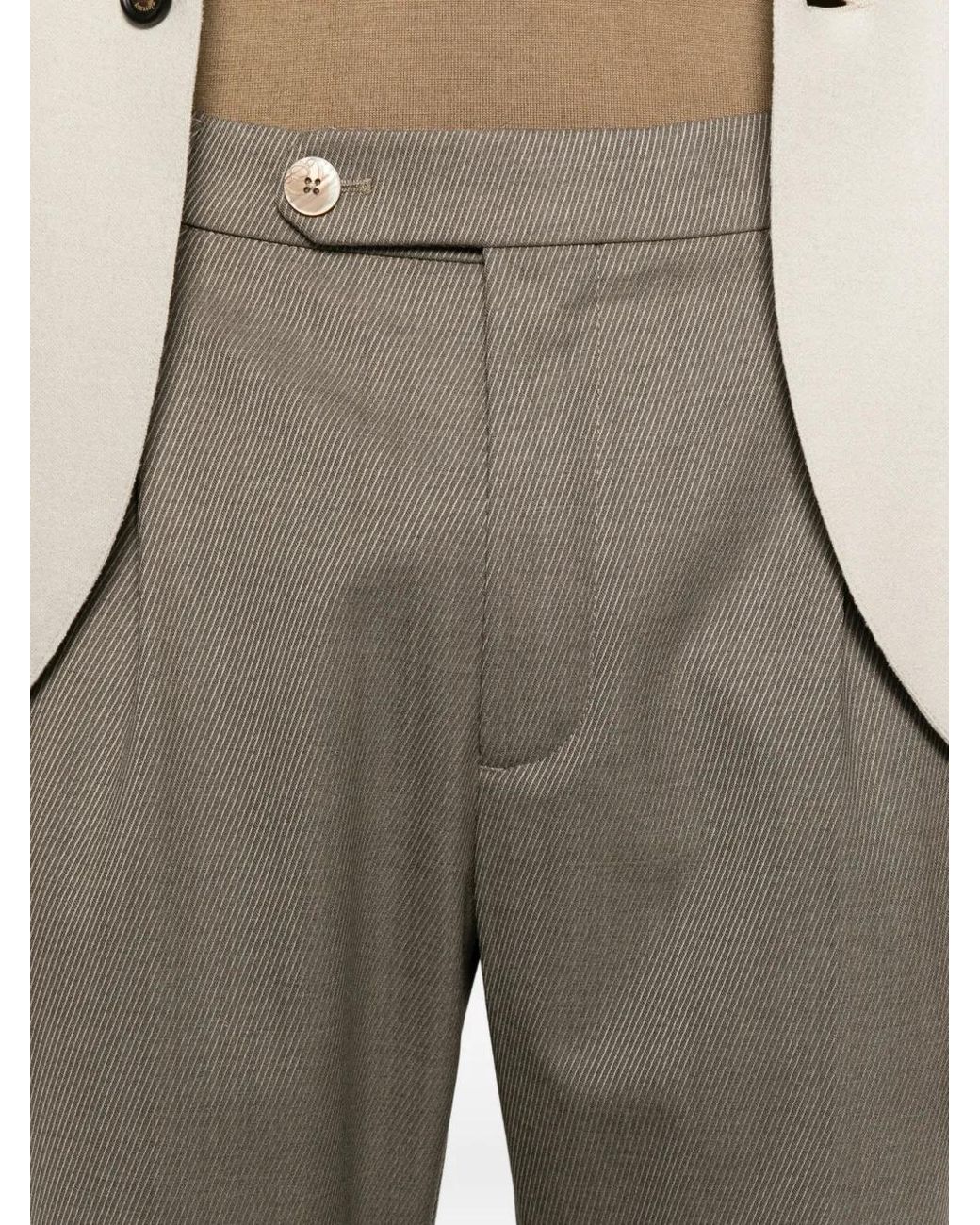 GTA Gray Pantalon En Laine Luca À Design Plissé for men
