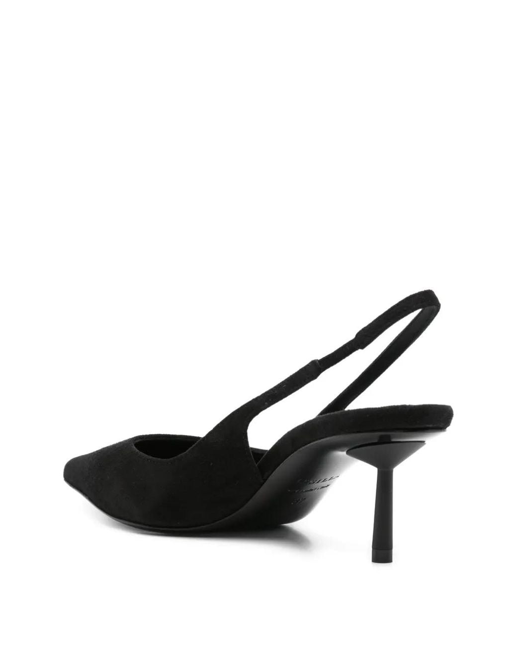 Le Silla Black Point-Toe Slingback Pumps
