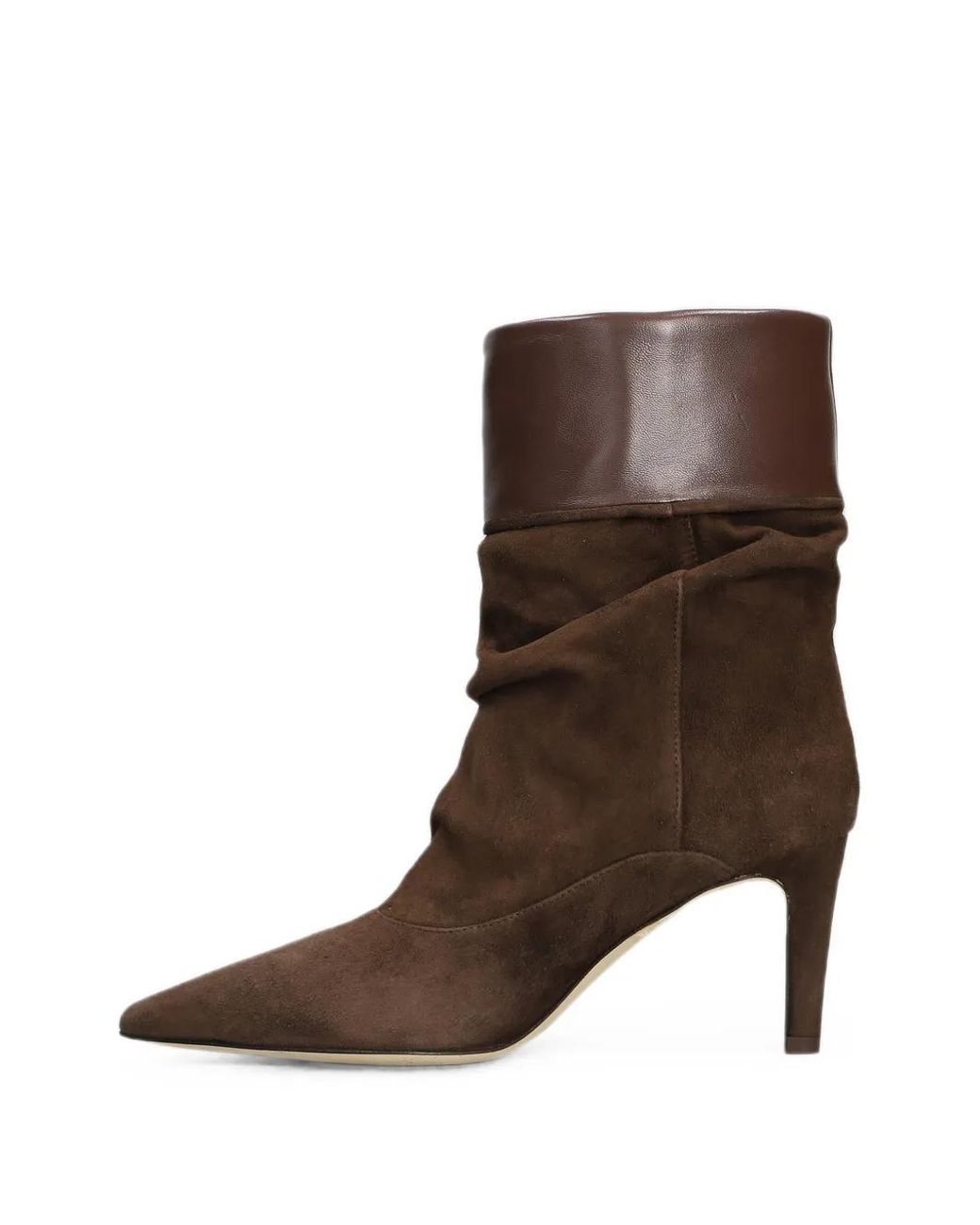 The Seller Brown Slouchy Pointed-Toe Suede Boots