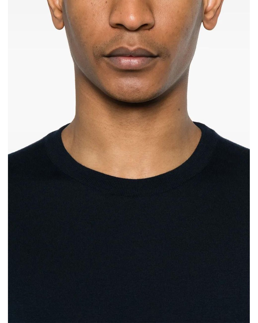 Kiton Katoenen Top in het Blue voor heren